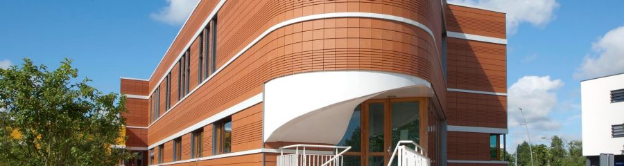 Social Medical Center in Montceau les Mines, France, Tampa, Terzo, Barro, Salmon Red