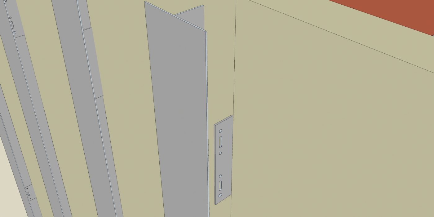 Argeton Vertical Construction Installation of aluminium T-profiles on wall consoles