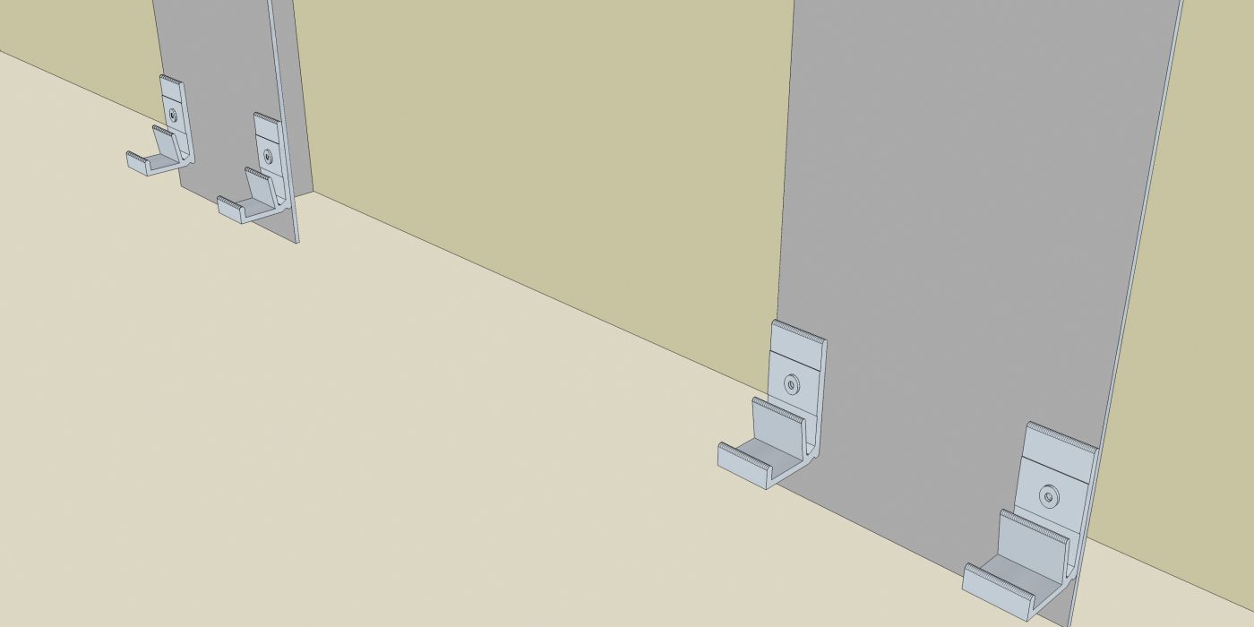 Argeton Vertical Construction Fixing the bottom clips